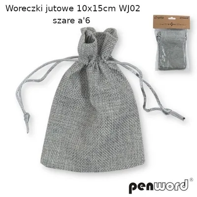 Image de Sacs en jute gris 10x15cm 6pcs