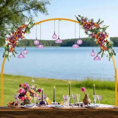 Image de Arcs de table décoratifs dorés pour les fêtes