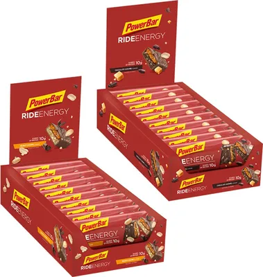Produktbild von PowerBar Ride Riegel, 18 Riegel a 55g BOX Erdnuss - Karamell