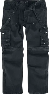 Produktbild von Gothicana by EMP Herren schwarze Baggy Style Jeans mit Nieten W33L34