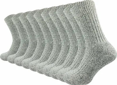Produktbild von Gawilo  Norwegersocken mit Wolle und gepolsterter Frotteesohle | Warmer Winterstrumpf gegen kalte Füße | Herren (10 Paar), Grau / 39 - 42