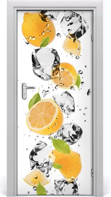 Produktbild von Tulup Türaufkleber 85x205 cm Dekorative Aufkleber Selbstklebend Wasserdichte Tapete Abnehmbar Schlafzimmer Wohnzimmer Wohnkultur - Zitrone und Wasser