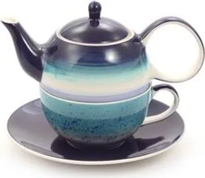 Produktbild von Tea-for-one-Set "Lenja" Keramik, 4-teilig Kanne: 0,4 l, Tasse: 0,2 l