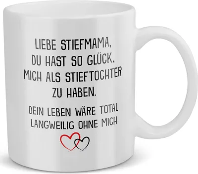 Produktbild von 22Feels Stiefmama Geschenk von Stieftochter Muttertag Tasse Bonusmama Stiefmutter Kaffetasse Weihnachten Geburtstag Frauen Patchwork Familie Stiefeltern Geschenkidee