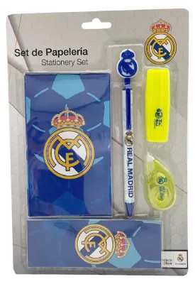 Produktbild von Real Madrid Schreibset mit Notizblock, Lesezeichen und Textmarker