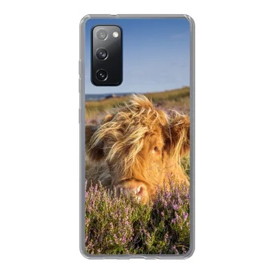 Produktbild von MuchoWow® Handyhülle Schutzhülle Hülle für Samsung Galaxy S20 FE Schottische Highlander - Heide - Gras - Tiere Silikon Softcase Handy Hülle - Abdeckung