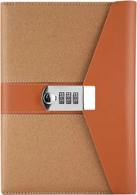 Obrázok produktu pre Notebook A5, Imitácia kože, s kombinovaným zámkom, na cestovanie, tajný denník