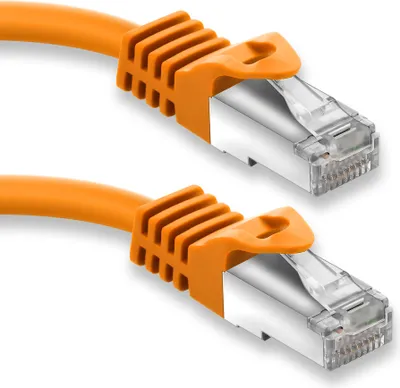 Produktbild von RJ45 Patchkabel m. CAT 7 Rohkabel  PIMF orange 10m