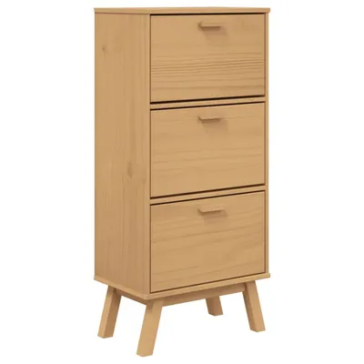 Immagine prodotto di Scarpiera OLDEN Marrone 55x35x120 cm in Legno Massello di Pino