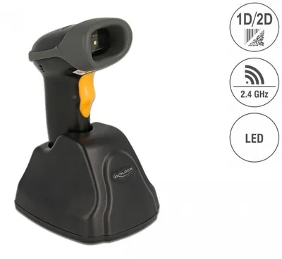 Image de DELOCK 2,4 GHz Barcode Scanner 1D und 2D mit Ladestation