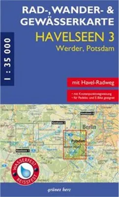 Produktbild von Rad-, Wander- und Gewässerkarte Havelseen 3 Werder/Potsdam 1:35 000
