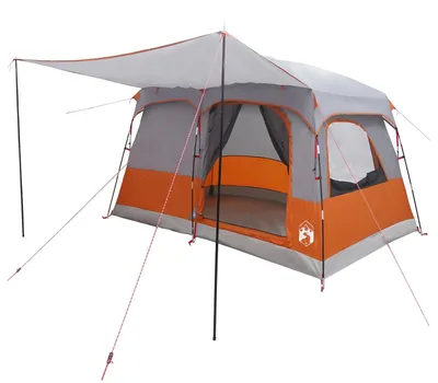 Immagine prodotto di Tenda per famiglie vidaXL, grigia e arancione, 380 x 260 x 190 cm, poliestere