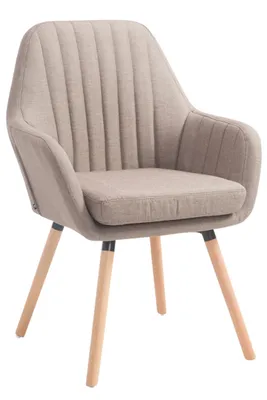Produktbild von TPFLiving Besucherstuhl Fontana Stoff Natura taupe