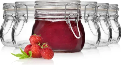 Produktbild von Bormioli Fido Gläser mit Bügelverschluss 500 ml 6 teilig