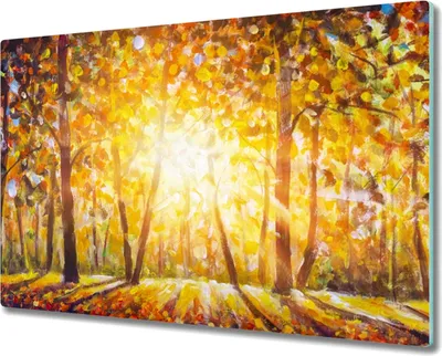 Produktbild von Coloray Küchenbrett Kochplattenabdeckung Hackbrett Schneidebrett Herdabdeckplatte 80x52 cm - Herbst Natur