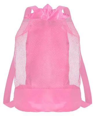 Strandrugzak für Spielzeug, rosa, 23 x 50 cm, Netztasche