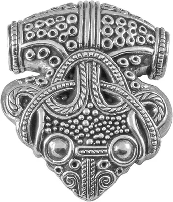 Produktbild von Rabenkopf Amulett Rabe Schmuck Anhänger Silber Wikinger 2,7 x 3,3 cm