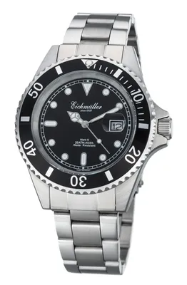 Produktbild von Eichmüller Taucheruhr 3460-01 Schwarz 20 ATM Edelstahlband 43 mm