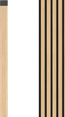 Produktbild von VOX Wandpaneel U-TRIM Linerio S/M-Line - Akustikpaneel - Innendekoration - Schwarz Natur 265x2,5x1,2 cm 1 Stück