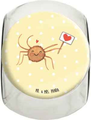 Produktbild von Mr. & Mrs. Panda Kaffeedose Spinne Agathe Motivation L 870ml - Gelb Pastell - Geschenk, Frischhaltedose, gewürzglas, Vertrauen, Vorratsbehälter, Teedose, Dankeschön