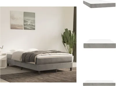 Produktbild von vidaXL Taschenfederkernmatratze Hellgrau 120x200x20 cm Samt - Matratzen