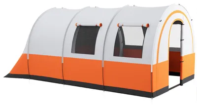 Produktbild von Campingzelt bis 6 Pers., Familienzelt, separate Bereiche, wasserdicht, Cremeweiß