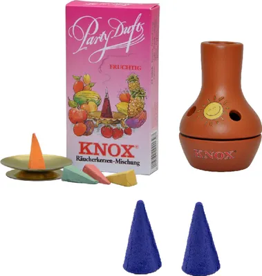 Produktbild von KNOX Feuertöpfchen Bunt - mit Fruchtig (M) & 2x Waldfrucht (XXL) - Räucherbehälter/Räucherfass - perfekt für jede Gartenparty