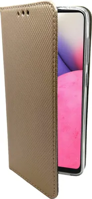 Produktbild von Buch Tasche "Smart" kompatibel mit SAMSUNG GALAXY A33 5G Handy Hülle Etui Brieftasche Schutzhülle mit Standfunktion, Kartenfach Gold