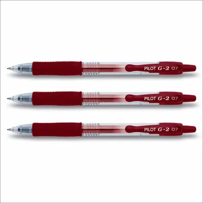 Produktbild von Pilot G2-07 Gelschreiber 3er Set Dunkelrot