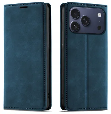 Imagen del producto de Funda tipo libro para iPhone 17 Pro Max | 18 Pro Max: magnética, de cuero y cristal