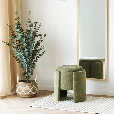 Productafbeelding van House Nordic Poef Walsdorf Groen ø42cm