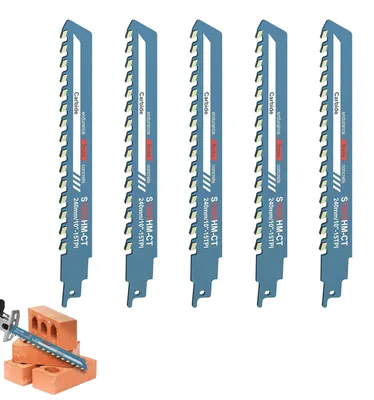 Image de Jeu de 5 lames de scie sauteuse de 25,4 cm pour béton et maçonnerie