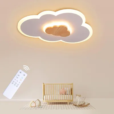 Image de Plafonnier LED dimmable en forme de nuage pour enfants