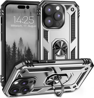 Produktbild von Armor Outdoor Handyhülle für Apple iPhone 14 Pro Max Handy Panzer Case Cover Schutzhülle Farbe: Silber