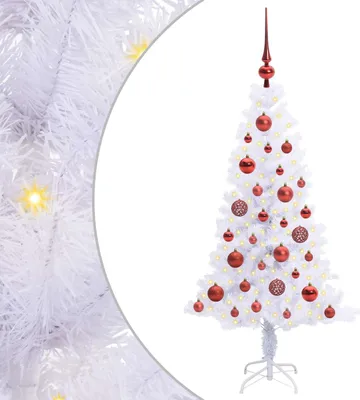 Obrázek produktu pro vidaXL Umělý vánoční stromek bílý 120 cm z PVC a oceli