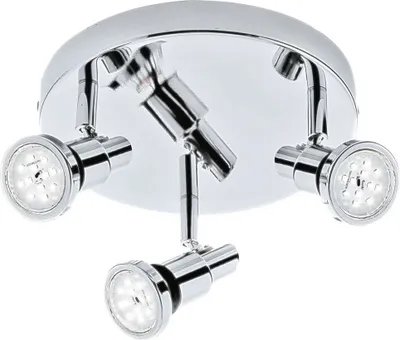 Immagine prodotto di Lampada da bagno a LED faretto IP44 orientabile e inclinabile 3xGU10 14,4W Ø 21cm Briloner