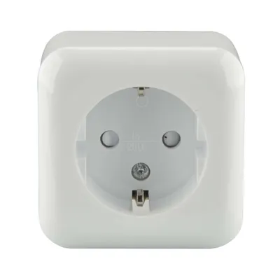 Produktbild von Unitec Steckdose Aufputz weiß, Serie Standard