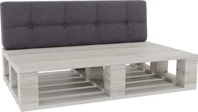 Obrázek produktu pro Paletové polštáře, paletové polštáře sedák opěradlo prošívané PFG (opěradlo 120x50, tmavě šedá)