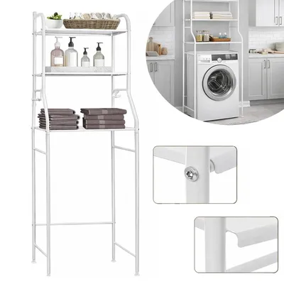 Produktbild von Regal über der Waschmaschine, Wasserdichtes Lagerregal, Mehrzweck-Organizer-Regal