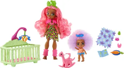 Image de Cave Club Jeu de babysitting sauvage avec 2 poupées et accessoires, pour enfants à partir de 4 ans