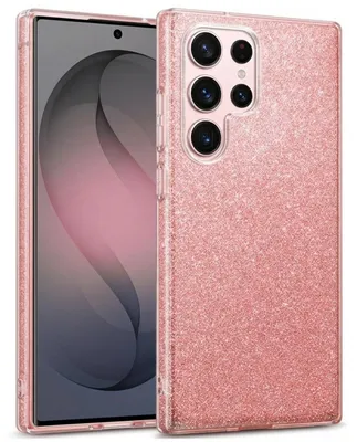 Obrázok produktu pre Puzdro na mobilný telefón Samsung Galaxy S26 Ultra, trblietavé puzdro, ochranné puzdro z TPU, ružové zlato