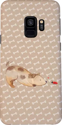 Produktbild von Mr. & Mrs. Panda Samsung Galaxy S9 Handyhülle Hund Marienkäfer - Hundeglück - Geschenk, Cover, Hülle, Handy Schutzhülle, Hunde, Neugierig, Sprüche, Mischlingshund
