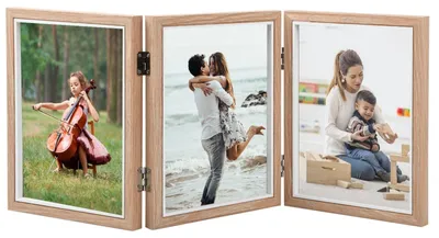 Image de Cadre multiple en bois pour 3 photos