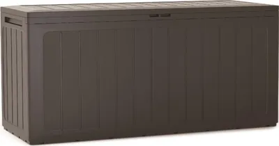 Produktbild von Gartenbox 280 Liter Prosperplast Boardebox Aus Kunststoff In Dunkel Ocker Farbe 116 X 43,3 X 55 Cm