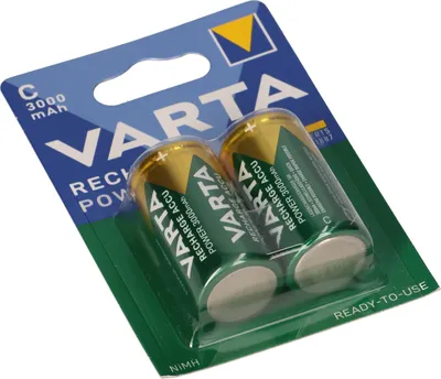 Produktbild von Varta -56714B, Wiederaufladbarer Akku, C, Nickel-Metallhydrid (NiMH), 1,2 V, 2 Stück(e), 3000 mAh