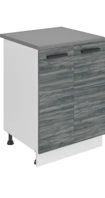 Produktbild von Belini Unterschrank Küche, Küchenunterschrank 60 cm Breite. SD2 Küchenunterschrank mit Arbeitsplatte. Küchenschrank mit 2 Türen, Glamour Wood