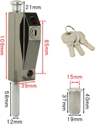 Imagen del producto de Cerradura de resorte giratoria para puertas de madera, juego de 3 unidades, color