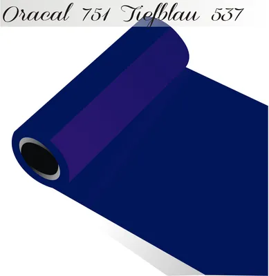 Produktbild von Oracal 751 - Orafol Folie 5m (Laufmeter) freie Farbwahl 118 glänzende Farben - glanz in 4 Größen, 50 cm Folienhöhe tiefblau - 537