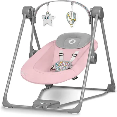 Immagine prodotto di Sedia per bambini - Dondolo per bambini - Relax e gioco - 5 velocità di oscillazione - Adatto fino a 9 kg - Rosa