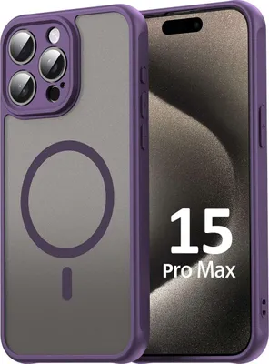 Produktbild von Handyhülle für Apple iPhone 15 Pro Max Matt Case Schutzhülle Kratzfest Passgenau Lila